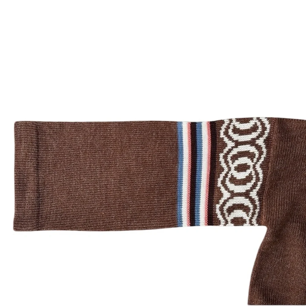 Vintage Ades of California Brown Knit Belted Cardigan Sweater Medium - Picture 3 of 11